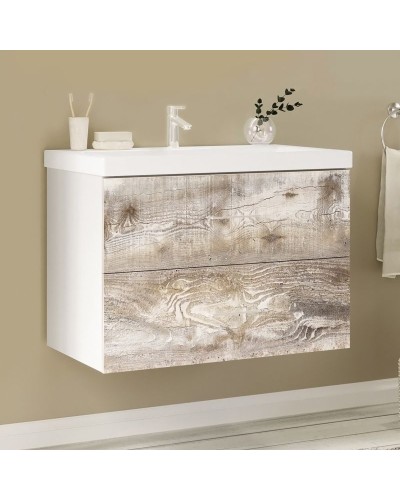 Тумба под раковину Marka One Mix 80П Push Бетон