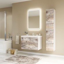 Тумба под раковину Marka One Mix 80П Push Бетон