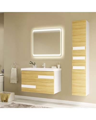 Тумба под раковину Marka One Mix 70Н Push Бетон