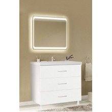 Тумба под раковину Marka One Mix 60Н с ручками Белая глянцевая