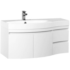 Тумба под раковину Aquanet Опера 115 169613 подвесная 2 дверцы 2 ящика L Белая