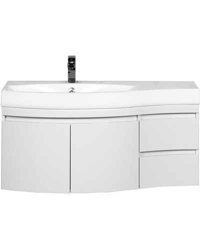 Тумба под раковину Aquanet Опера 115 169613 подвесная 2 дверцы 2 ящика L Белая
