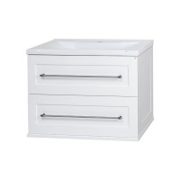 Марта - 70 Тумба подвесная 2 ящ. белая эмаль (глянец) / раковина