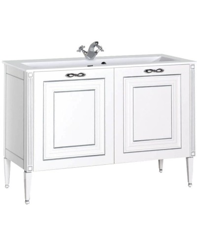 Тумба под раковину Aquanet Паола 120 181763 Белая серебро