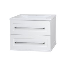 Марта - 60 Тумба подвесная 2 ящ. белая эмаль (глянец) / раковина