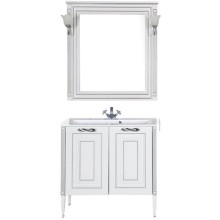 Тумба под раковину Aquanet Паола 90 181762 Белая серебро