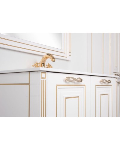 Тумба под раковину Aquanet Паола 90 186116 Белая золото