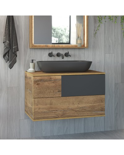 Коломбо - 80 Тумба подвесная 2 ящ. с отталк. / раковина