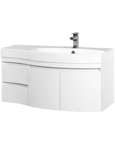 Тумба под раковину Aquanet Опера 115 R 169654 подвесная 2 дверцы 2 ящика Белая