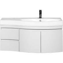 Тумба под раковину Aquanet Опера 115 R 169654 подвесная 2 дверцы 2 ящика Белая