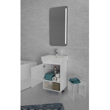 Тумба под раковину 1MarKa Tera 55 У76059 Белая глянцевая