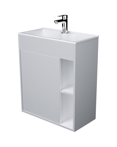 Тумба с раковиной 1MarKa Lido 60 У75329 подвесная Белая глянцевая