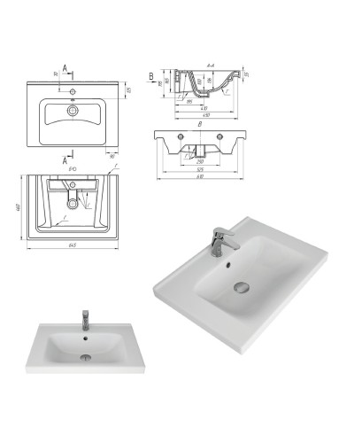 Спарта - 80 Тумба напольная 1 дв. 2 ящ. белая / раковина