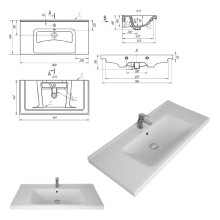 Спарта -100 Тумба напольная 2 дв. белая / раковина