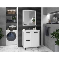 Спарта -100 Тумба напольная 2 дв. белая / раковина