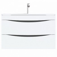 Тумба с раковиной Iddis Cloud 80 подвесная Белая