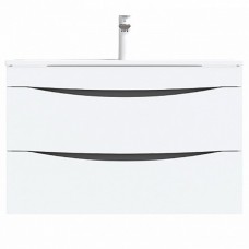 Тумба с раковиной Iddis Cloud 80 подвесная Белая