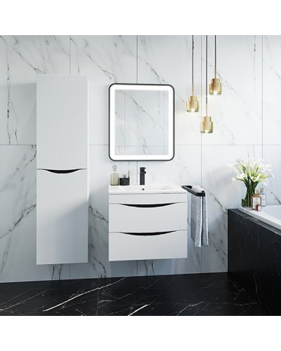 Тумба с раковиной Iddis Cloud 80 подвесная Белая