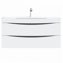 Тумба с раковиной Iddis Cloud 100 подвесная Белая