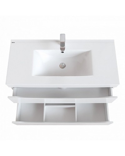 Тумба с раковиной Iddis Cloud 100 подвесная Белая