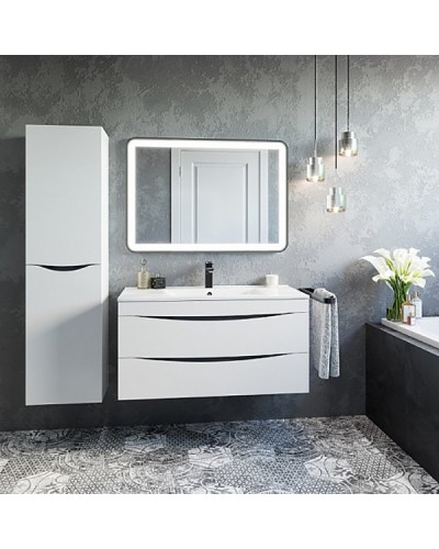 Тумба с раковиной Iddis Cloud 100 подвесная Белая