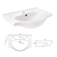 Грани - 60 Тумба напольная прямая / раковина