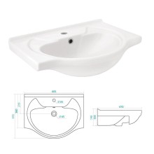 Грани - 60 Тумба напольная прямая / раковина