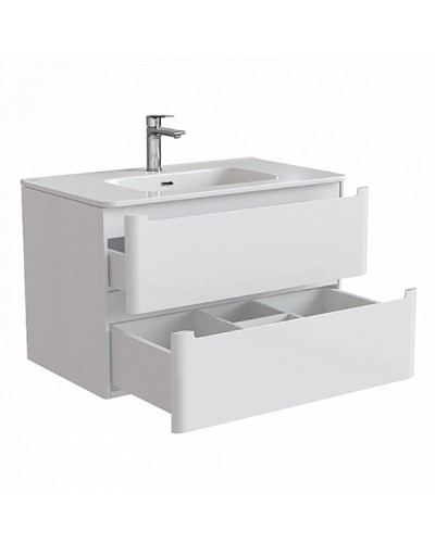 Тумба с раковиной Iddis Edifice 80 подвесная Белая