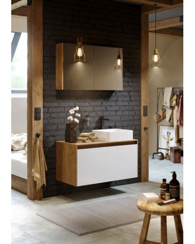 Корпус тумбы под раковину Aqwella 5 Stars Mobi 100 MOB0110DB подвесной Дуб балтийский