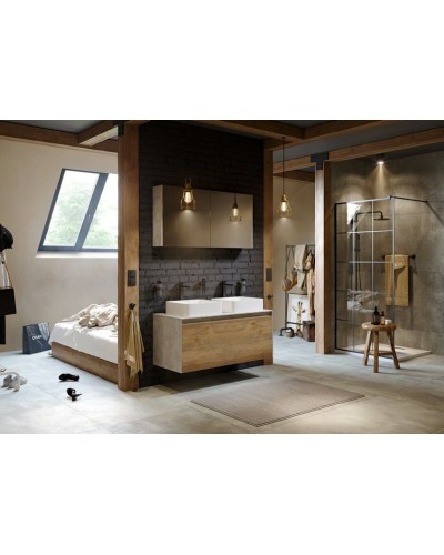 Корпус тумбы под раковину Aqwella 5 Stars Mobi 120 MOB0112BS подвесной Бетон светлый