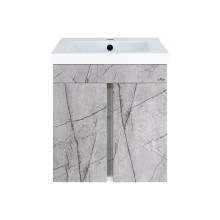 Торос - 50 Тумба подвесная прямая серый мрамор / раковина