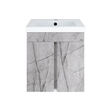 Торос - 50 Тумба подвесная прямая серый мрамор / раковина