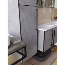 ROCK - 60 Тумба прямая подвесная светло-серый / раковина