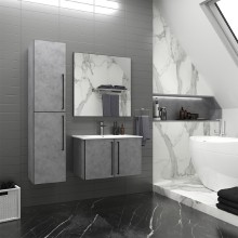 ROCK - 60 Тумба прямая подвесная светло-серый / раковина