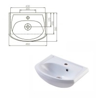 Уют - 45 Тумба прямая / раковина (комплект)