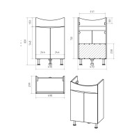Смайл - 50 Тумба прямая / раковина