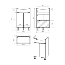 Смайл - 50 Тумба прямая / раковина