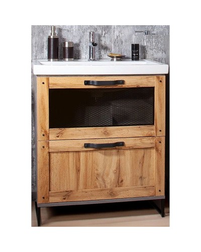 Тумба под раковину Бриклаер Лофт 60 4627125413391 Метрополитен грей