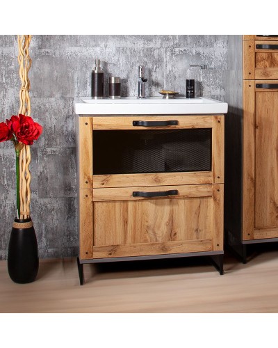 Тумба под раковину Бриклаер Лофт 60 4627125413391 Метрополитен грей