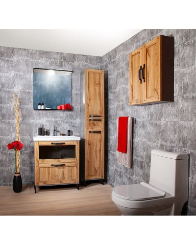 Тумба под раковину Бриклаер Лофт 60 4627125413391 Метрополитен грей