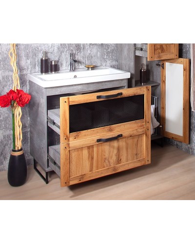 Тумба под раковину Бриклаер Лофт 60 4627125413391 Метрополитен грей