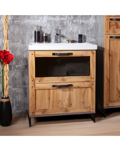 Тумба под раковину Бриклаер Лофт 70 4627125413407 Метрополитен грей