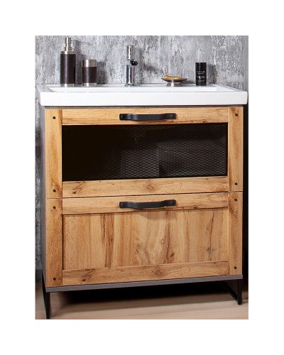 Тумба под раковину Бриклаер Лофт 80 4627125413414 Метрополитен грей