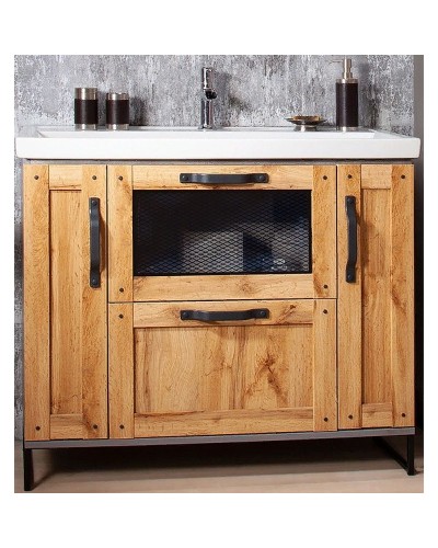 Тумба под раковину Бриклаер Лофт 100 4627125413377 Метрополитен грей