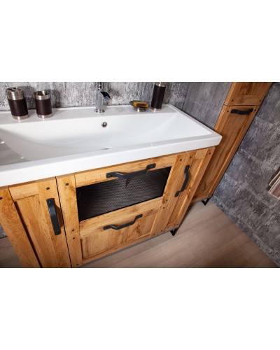 Тумба под раковину Бриклаер Лофт 100 4627125413377 Метрополитен грей