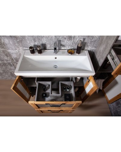 Тумба под раковину Бриклаер Лофт 100 4627125413377 Метрополитен грей