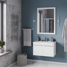 CATANIA - 80 Тумба подвесная белая (эмаль) / раковина