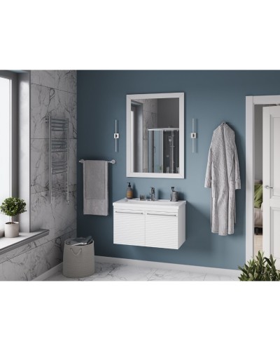 CATANIA -100 Тумба подвесная белая (эмаль) / раковина