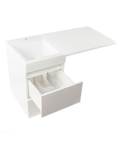 Тумба под раковину Style Line Даллас 100 Люкс Plus подвесная Белая