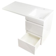 Тумба под раковину Style Line Даллас 100 Люкс Plus подвесная Белая